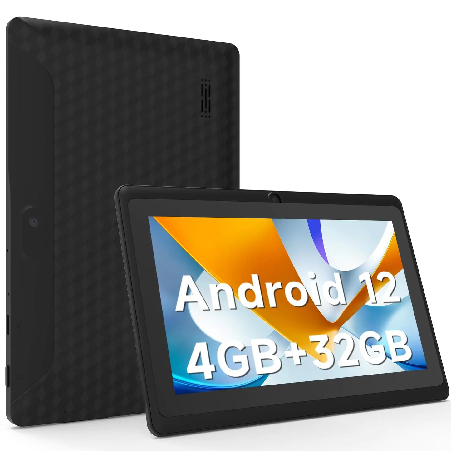 Tablet 7 inch Android 12 Tablets 4GB RAM 32GB ROM 1TB Expand Quad-Core Processor Tablet PC WiFi Bluetooth 3000mAh Battery 1024 x 600 HD IPS Touch Screen 2MP+5MP Dual Camera GMS Certified