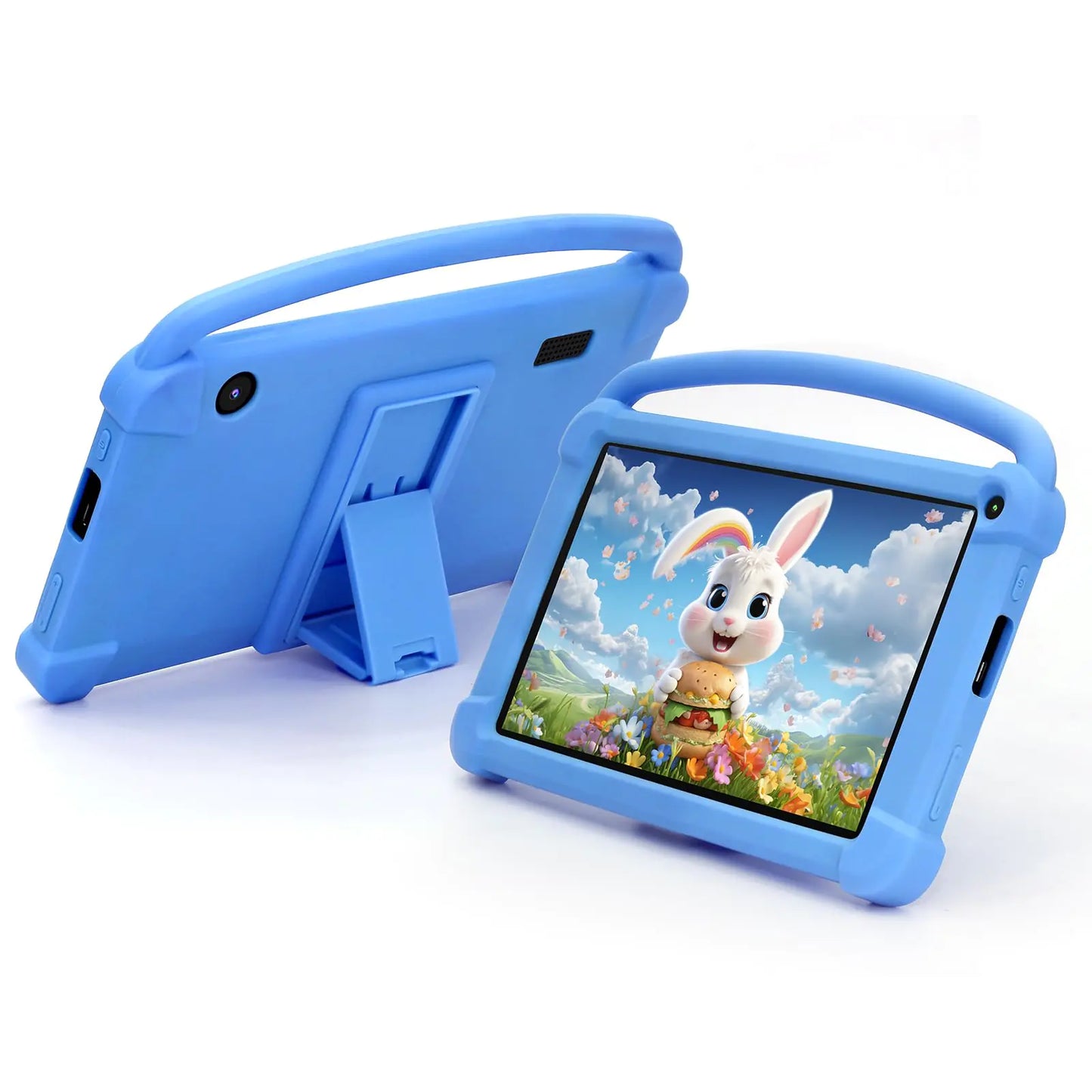 Kids Tablet 7 inch for Boys Girls Android 12 Tablets for Kids 4GB RAM 32GB ROM Toddler Tablet WIFI Bluetooth Safety Eye IPS Screen Parental Control Dual Camera Shockproof Case for Educational Games.