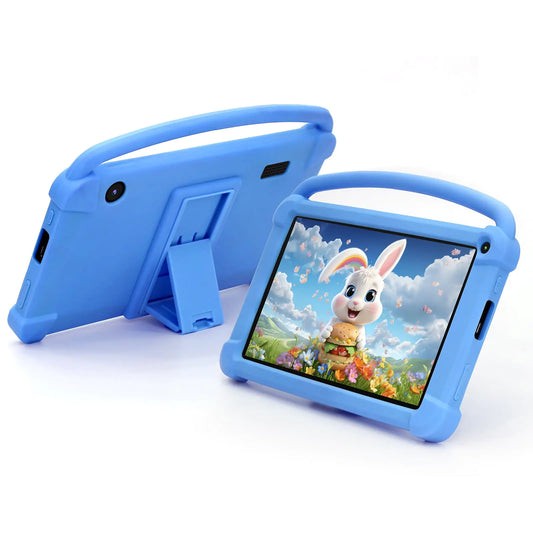 Kids Tablet 7 inch for Boys Girls Android 12 Tablets for Kids 4GB RAM 32GB ROM Toddler Tablet WIFI Bluetooth Safety Eye IPS Screen Parental Control Dual Camera Shockproof Case for Educational Games.